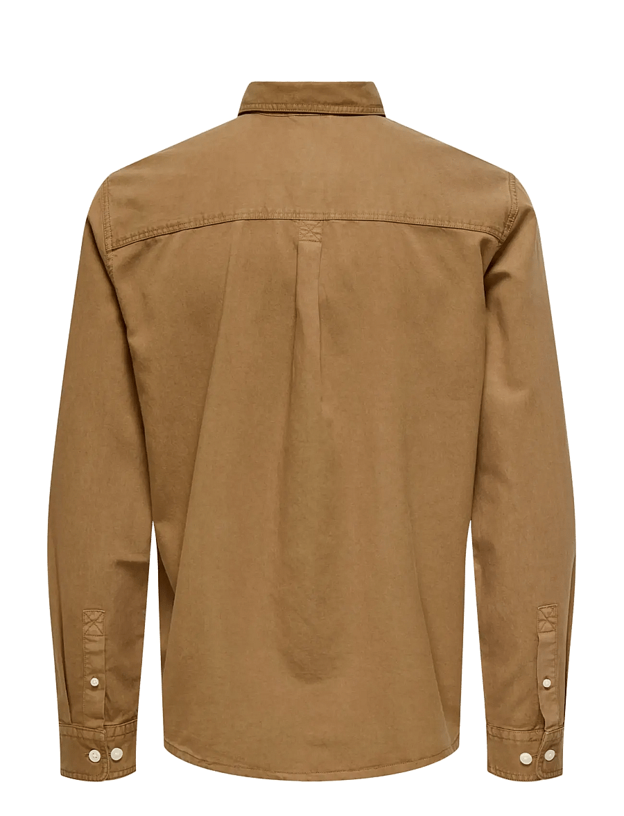ONLY & SONS - ONSOTTO REG PEACH FINISH LS SHIRT - vabaajasärgid - rubber - 2
