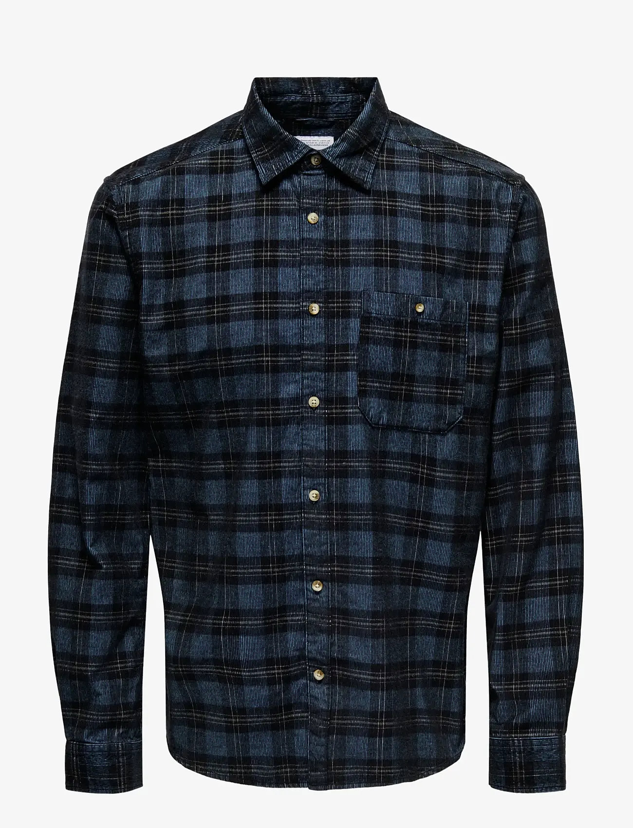 ONLY & SONS - ONSNELSON REG YARN DYE CORD CHECK LS - manchesterskjortor - black - 0