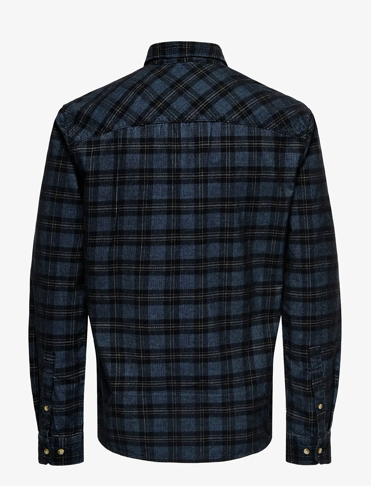ONLY & SONS - ONSNELSON REG YARN DYE CORD CHECK LS - manchesterskjortor - black - 1