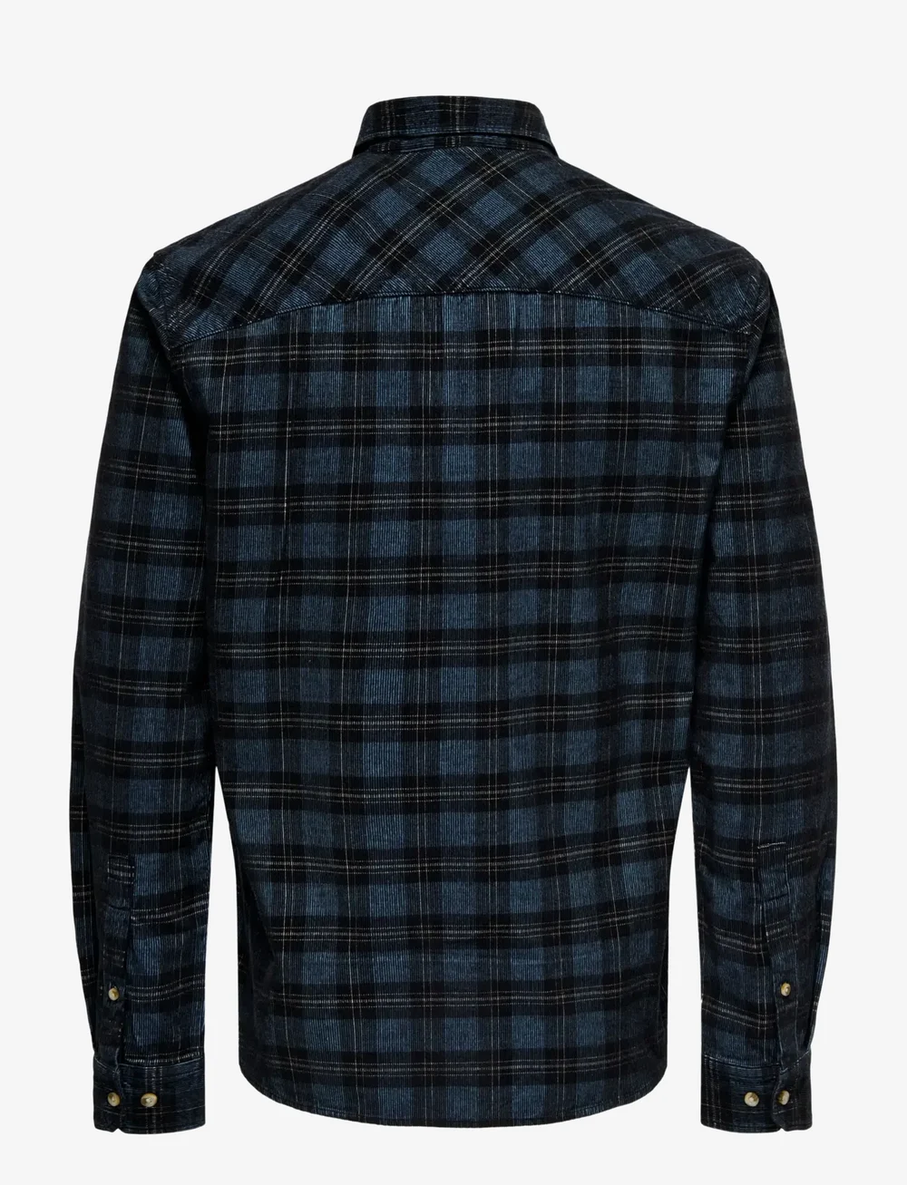 ONLY & SONS - ONSNELSON REG YARN DYE CORD CHECK LS - manchesterskjortor - black - 1