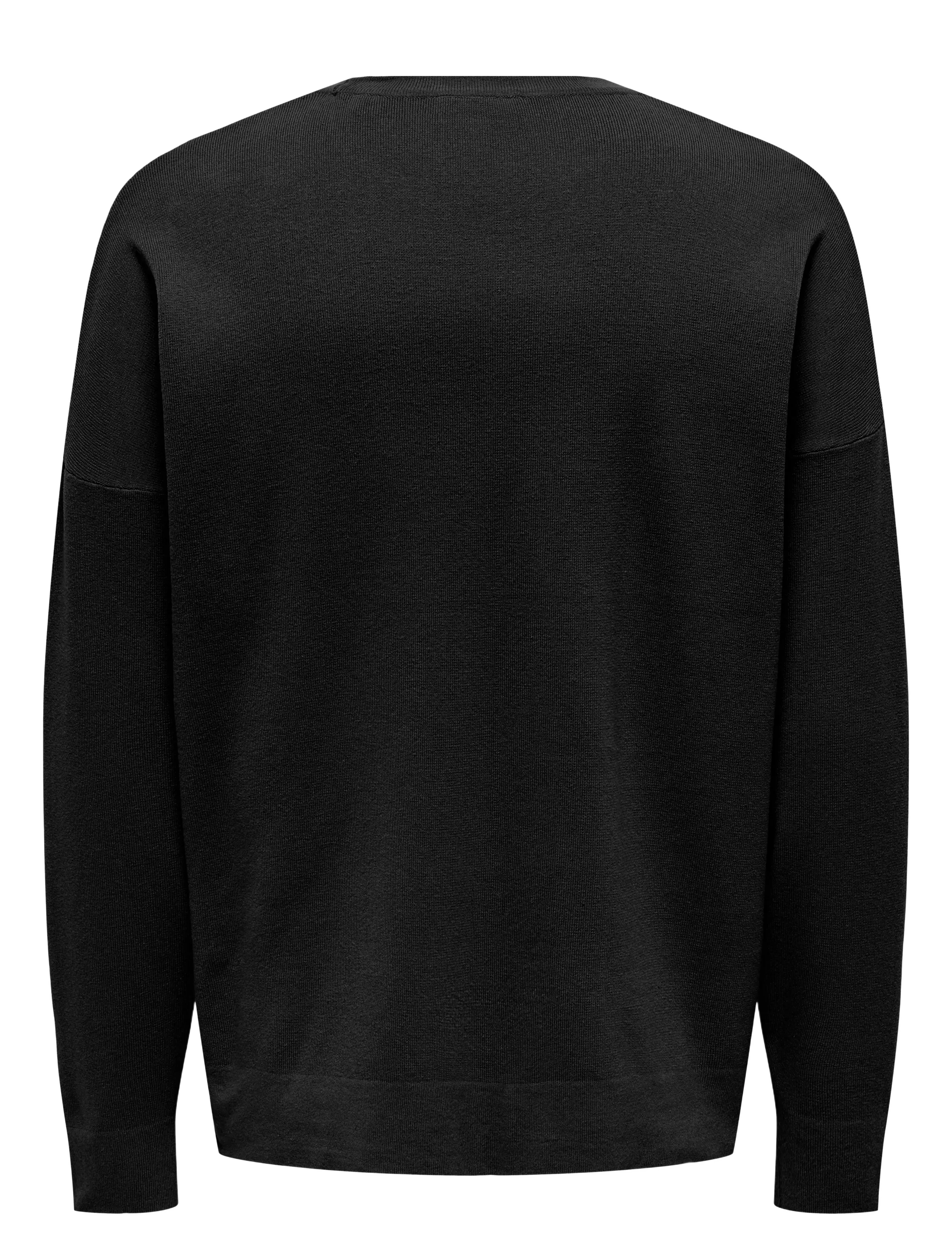 ONLY & SONS - ONSLAMAI OVZ 12 LS POCKET CREW KNIT - laveste priser - black - 1