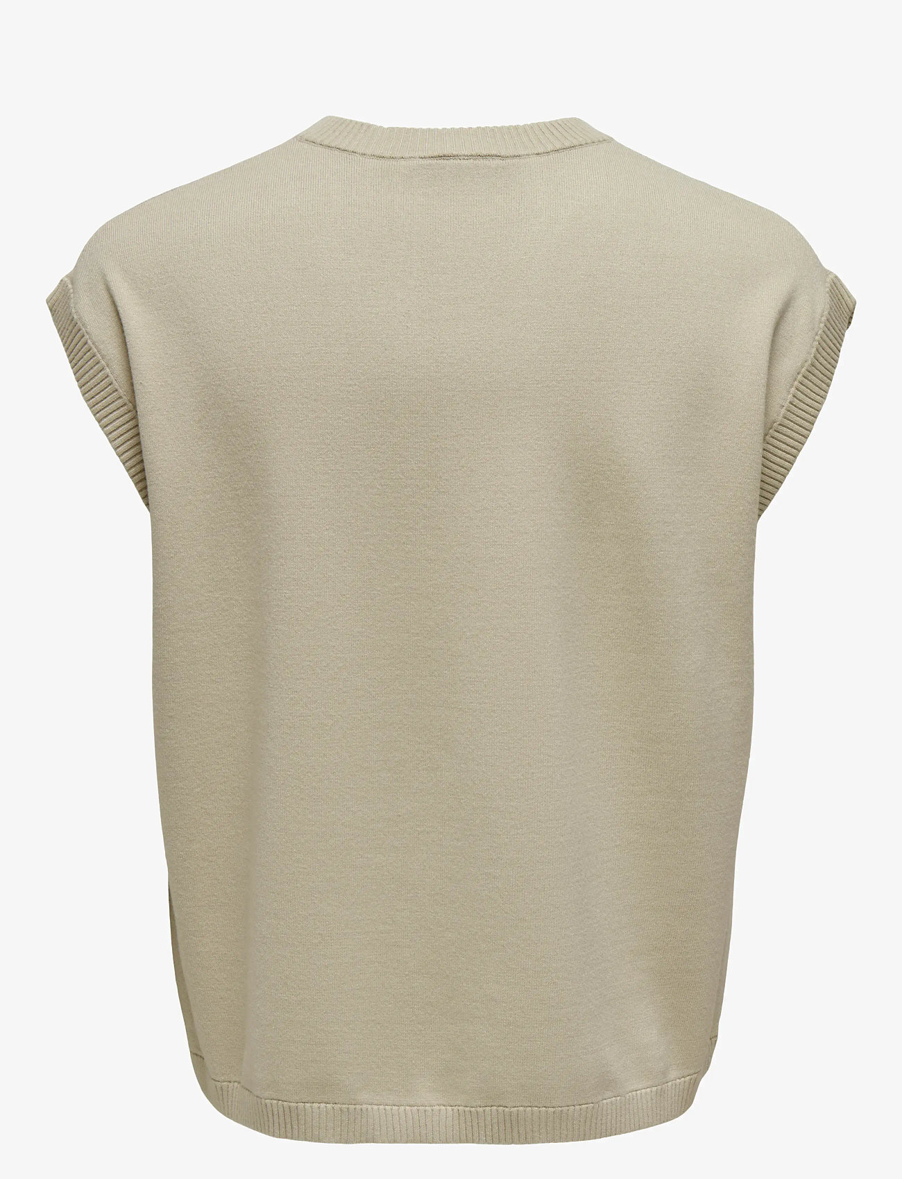ONLY & SONS - ONSLUSIM LIFE RLX 12 V-NECK VEST KNIT - silver lining - 2