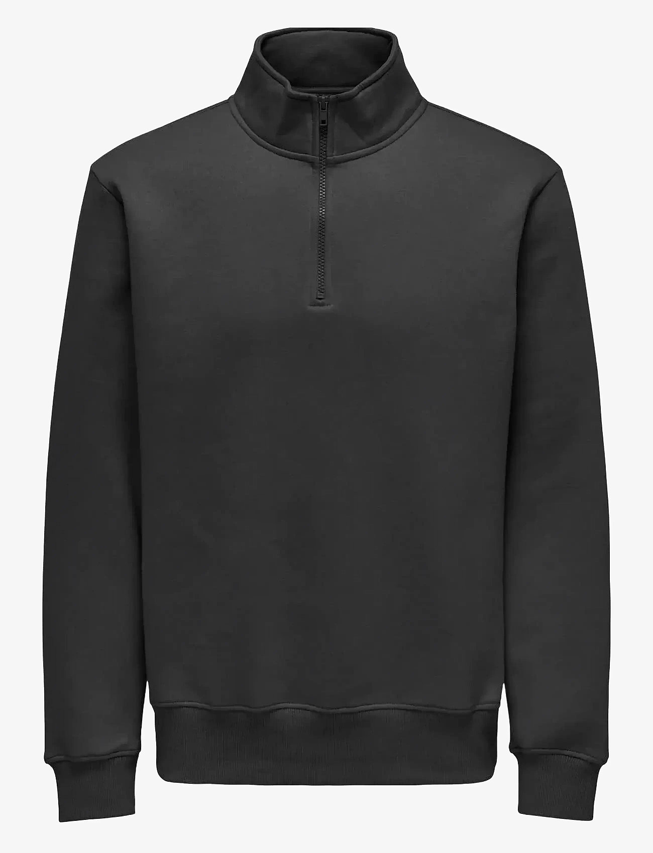 ONLY & SONS - ONSCONNOR REG 1/4 ZIP SWEAT - black - 0