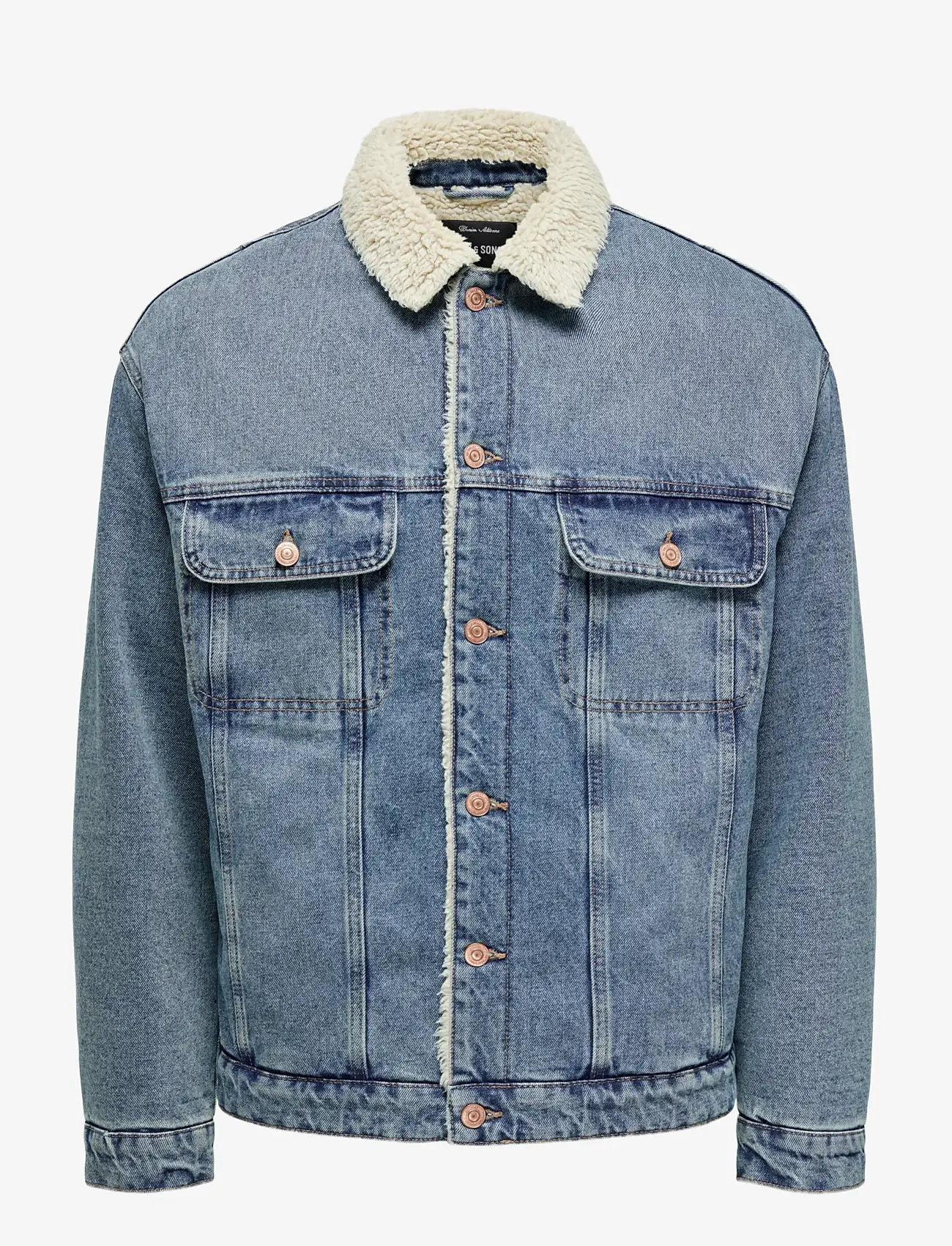 ONLY & SONS - ONSWILSON SHERPA DBTINT 0970 DNM JACKET - jeansjacken - dark blue denim - 0