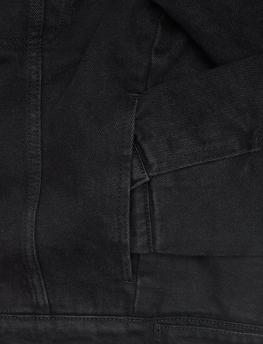 ONLY & SONS - ONSWILSON SHERPA BLK 0971 DNM JACKET - gefütterte denimjacken - black denim - 3
