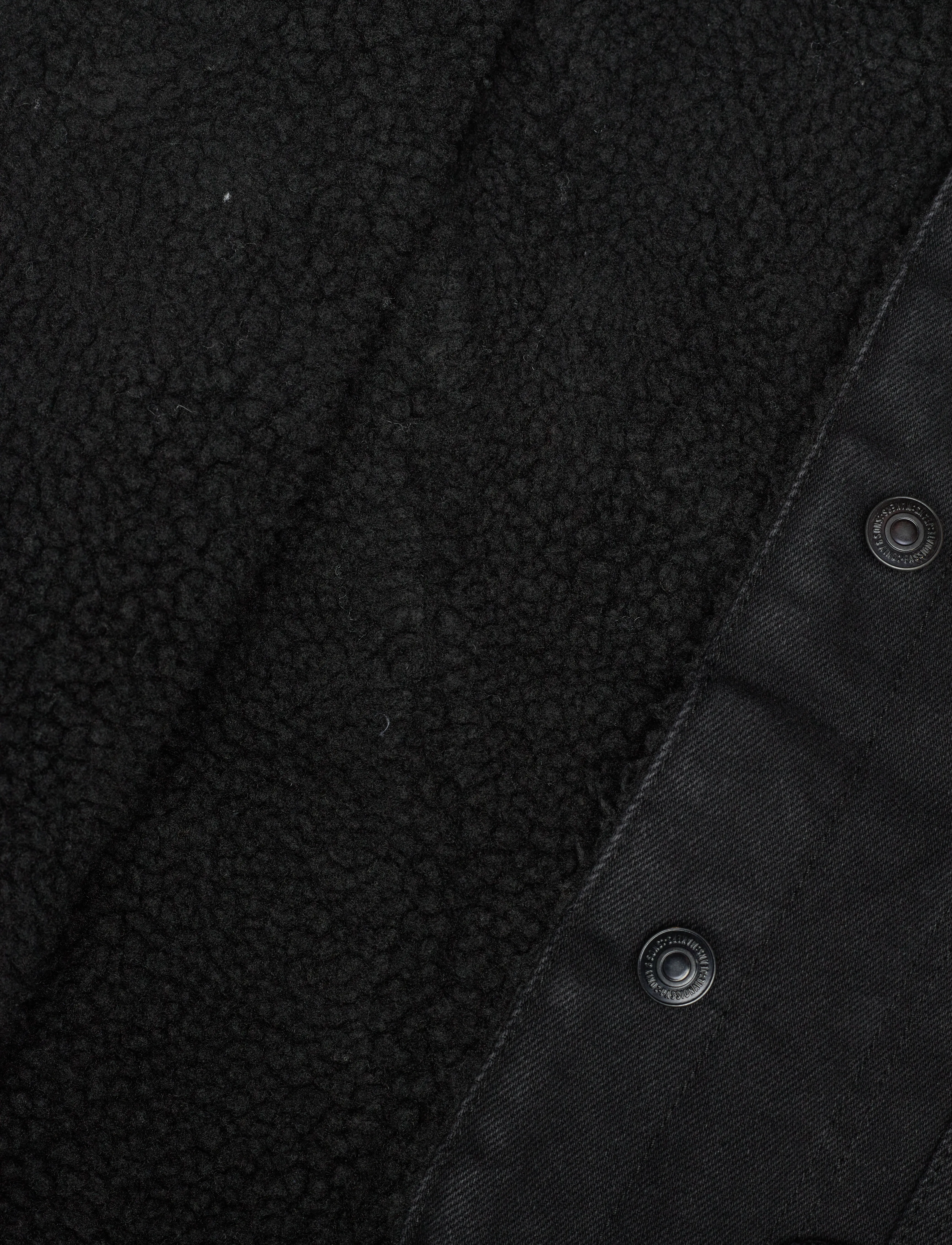 ONLY & SONS - ONSWILSON SHERPA BLK 0971 DNM JACKET - gefütterte denimjacken - black denim - 4