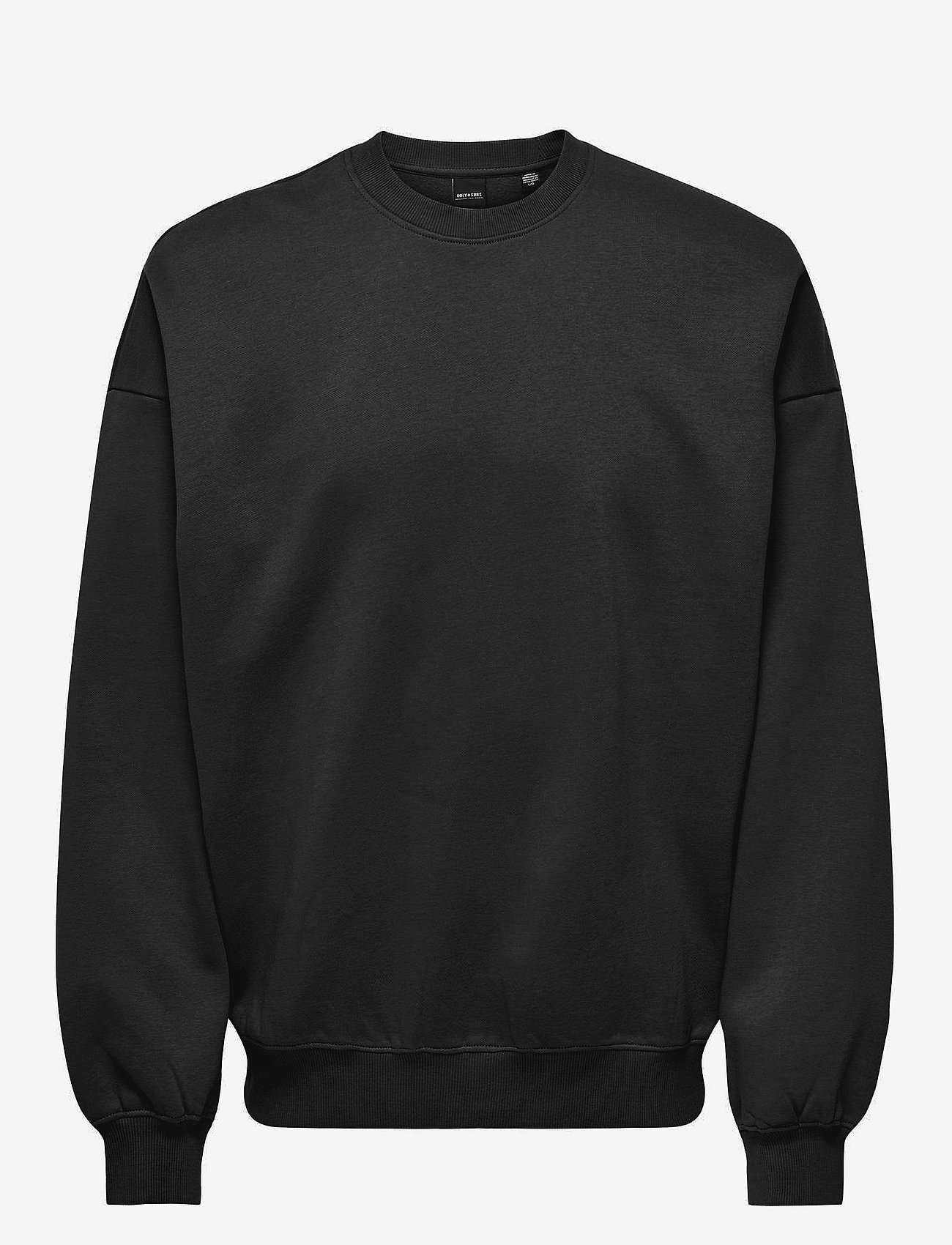 ONLY & SONS - ONSTURNER LIFE VTG CREW NECK SWEAT - kollektionen - black - 1