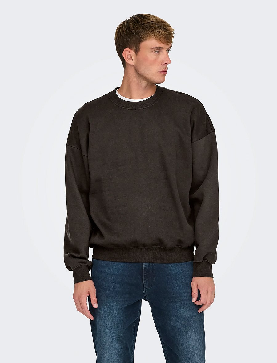 ONLY & SONS - ONSTURNER LIFE VTG CREW NECK SWEAT NOOS - collections - mulch - 0