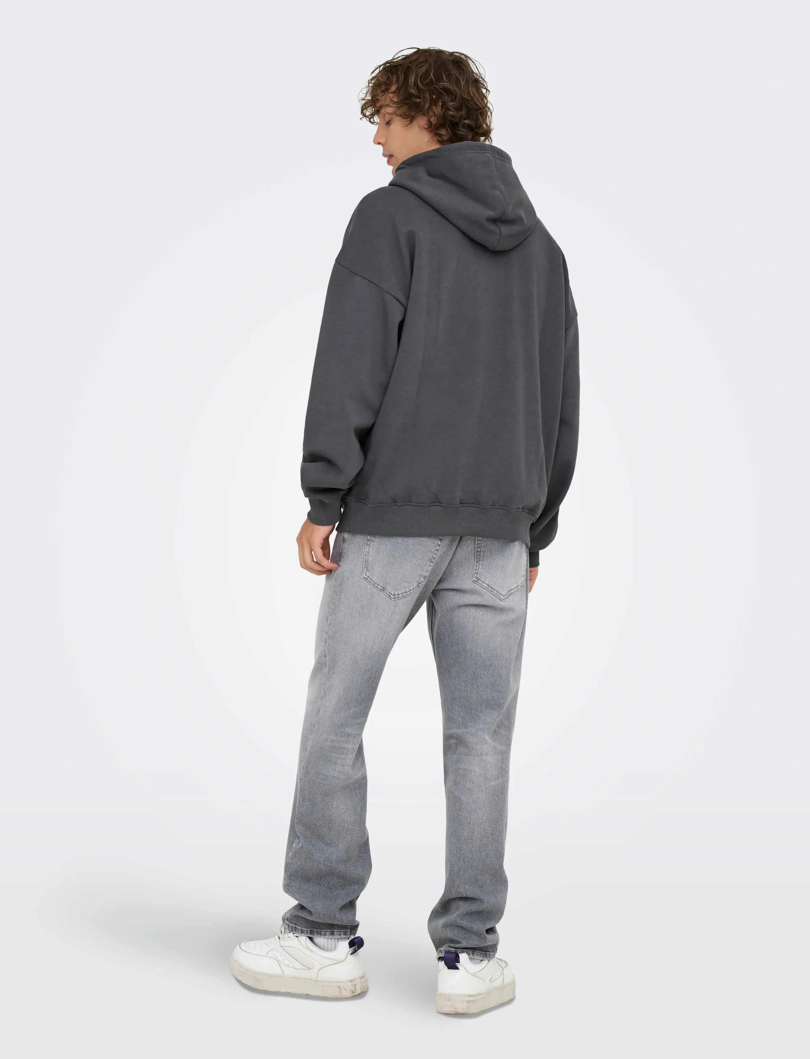 ONLY & SONS - ONSTURNER LIFE VTG HOODIE SWEAT NOOS - hoodies - grey pinstripe - 3