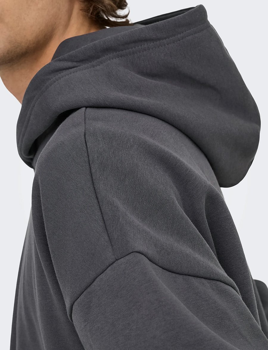 ONLY & SONS - ONSTURNER LIFE VTG HOODIE SWEAT NOOS - hoodies - grey pinstripe - 5