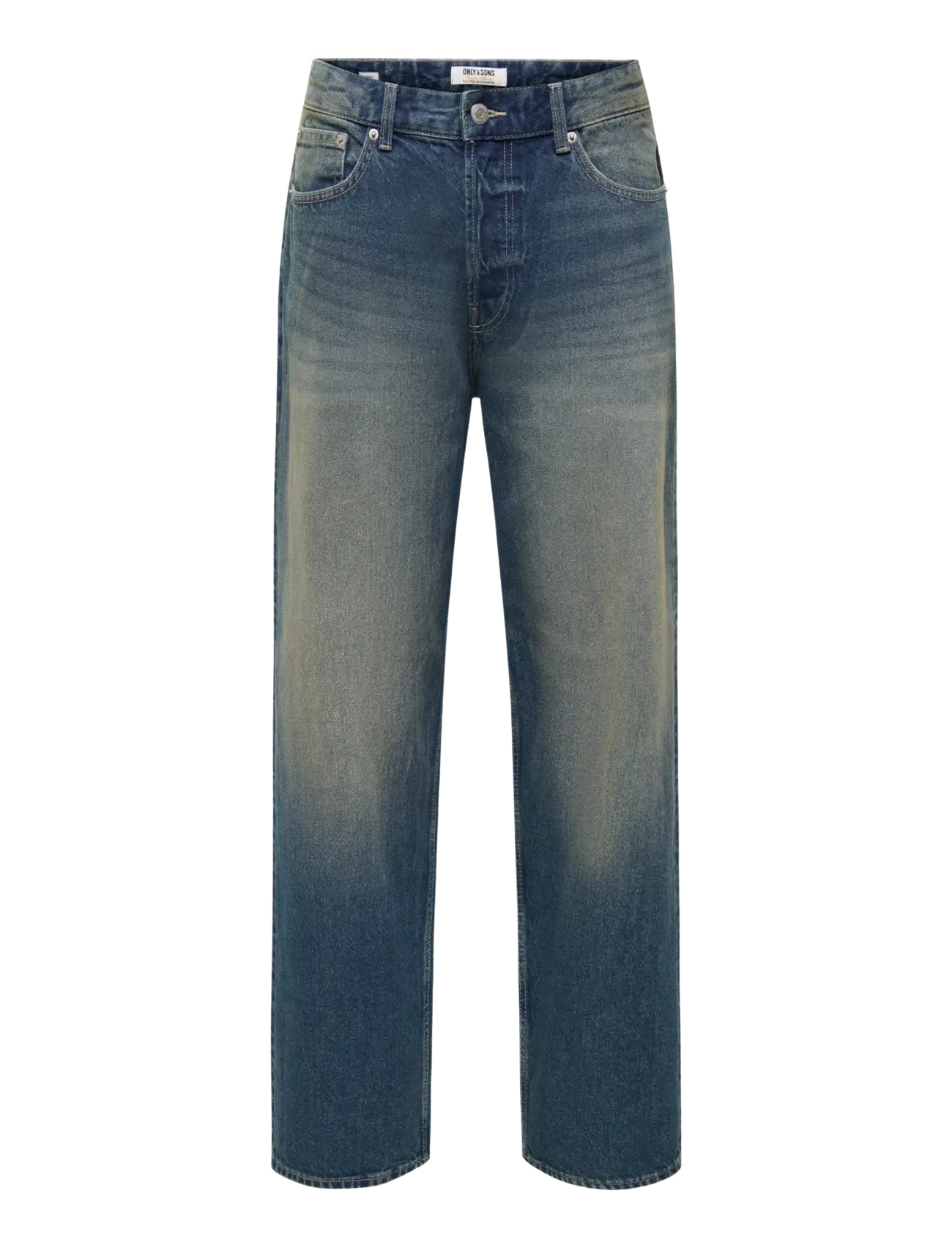 ONLY & SONS ONSFADE LOOSE BOX PIM DNM NOOS - Loose jeans - DARK GREEN DENIM / khaki/green