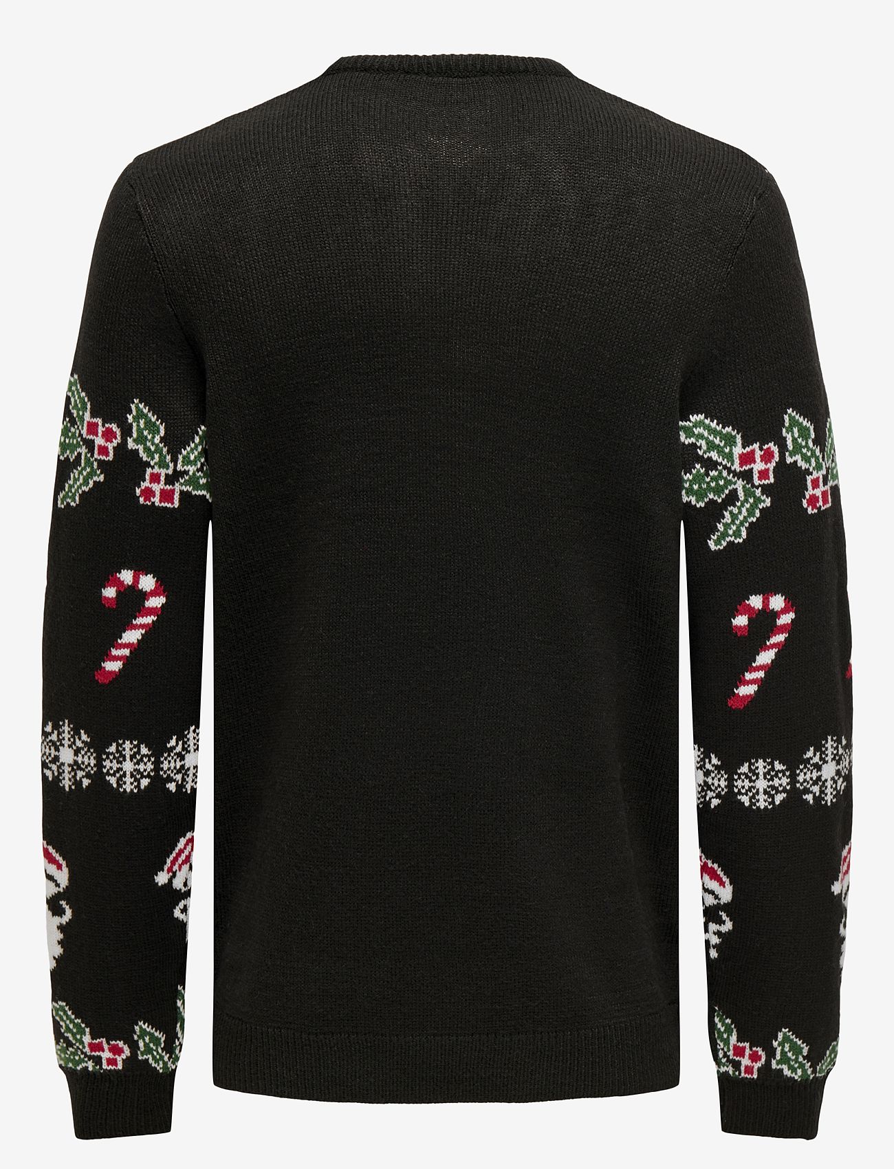 ONLY & SONS - ONSXMAS REG 5 ALLOVER CREW KNIT - rundhals - black - 2