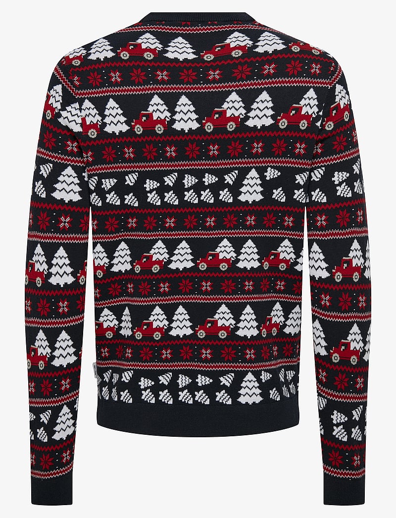 ONLY & SONS - ONSXMAS REG 5 JAQ CREW KNIT - kalėdiniai megztiniai - dark navy - 2