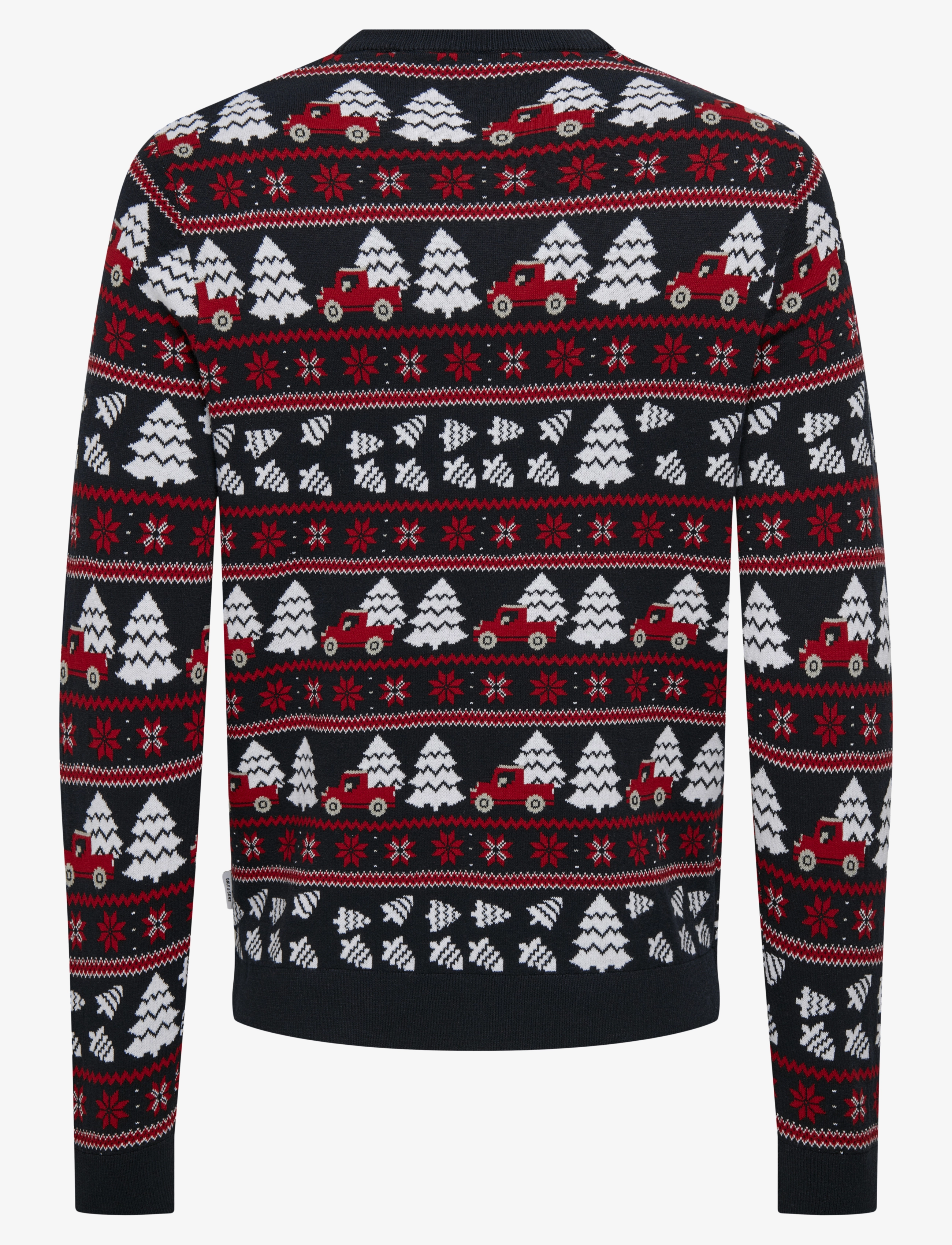 ONLY & SONS - ONSXMAS REG 5 JAQ CREW KNIT - laveste priser - dark navy - 2