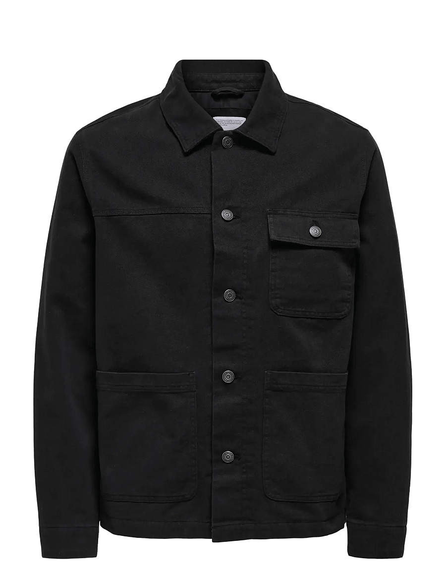 ONLY & SONS - ONSSEAN CTN JACKET OTW - frühlingsjacken - black - 0