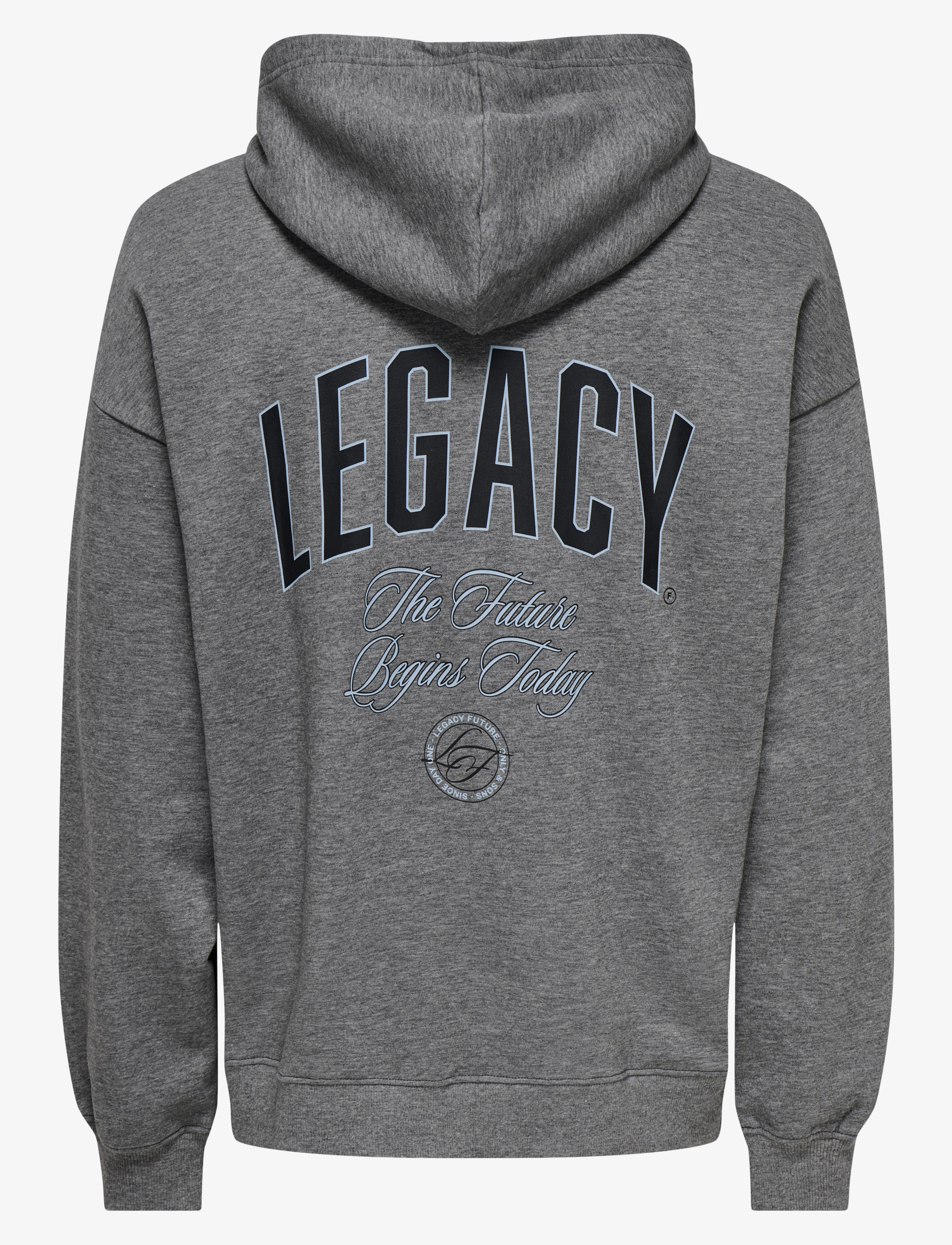 ONLY & SONS - ONSLEGACY SWEAT ZIP VTG HOODIE - medium grey melange - 1