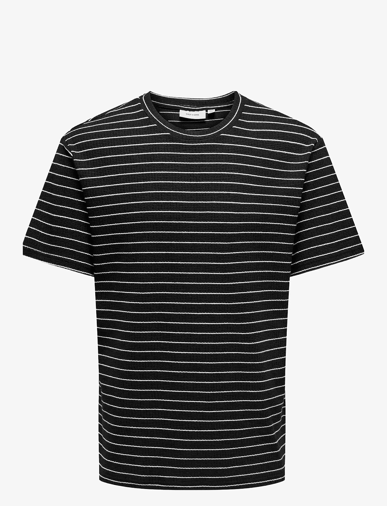 ONLY & SONS - ONSSEBASTIAN REG SS TEE - autumn clothing - black - 0