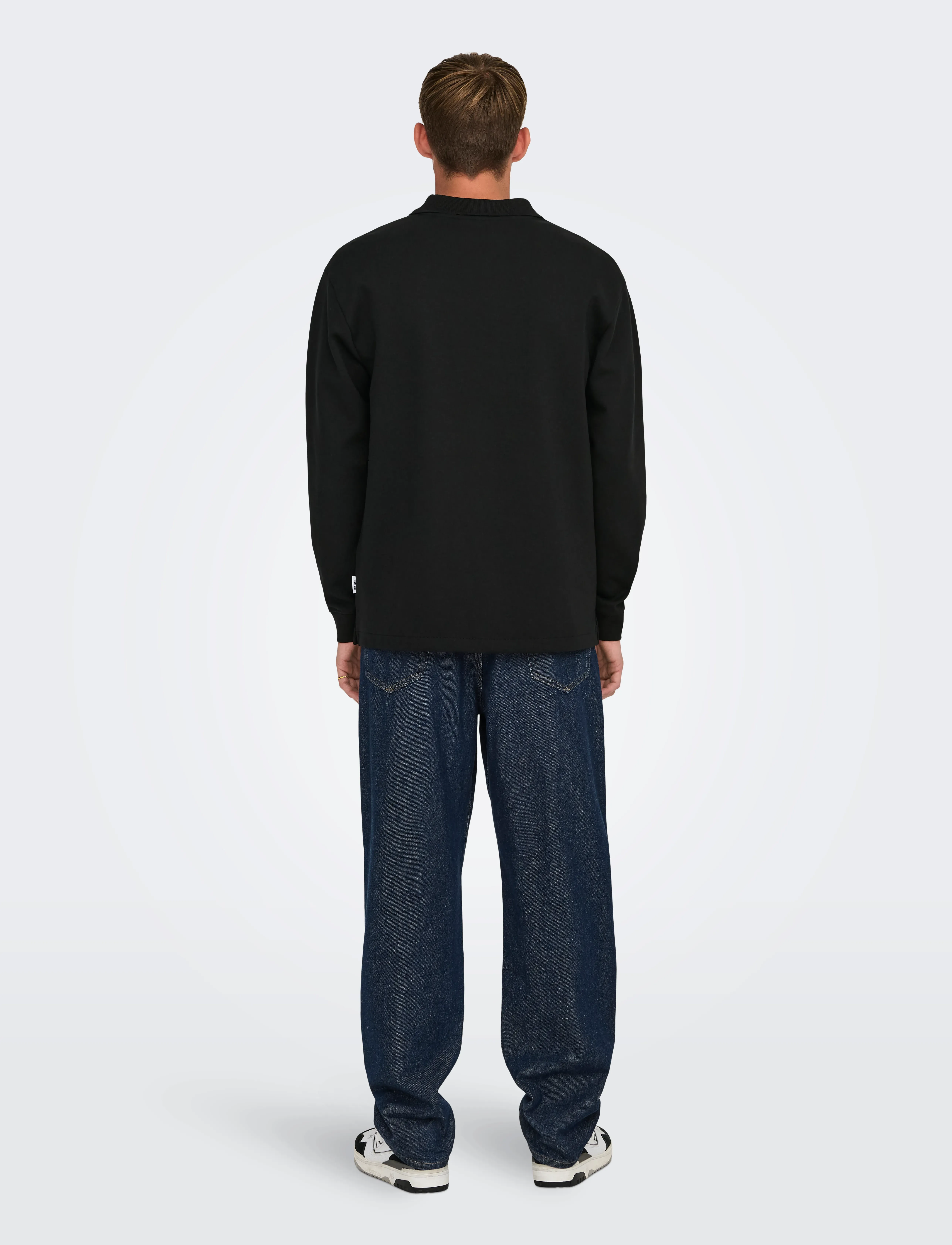 ONLY & SONS - ONSBERNARD RLX LS POLO - födelsedagspresenter - black - 3