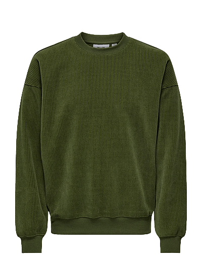 Only & Sons Onsceres Crew Neck Noos Sweatshirt voor heren Zilvervoering. L Only & Sons Onsceres Crew Neck Noos Sweatshirt voor heren Zilvervoering. L
