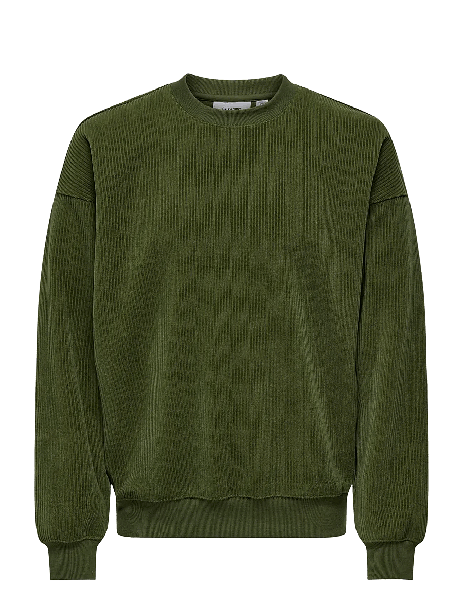 ONLY & SONS - ONSBOBBY VTG CREW - sweatshirts - olive night - 0