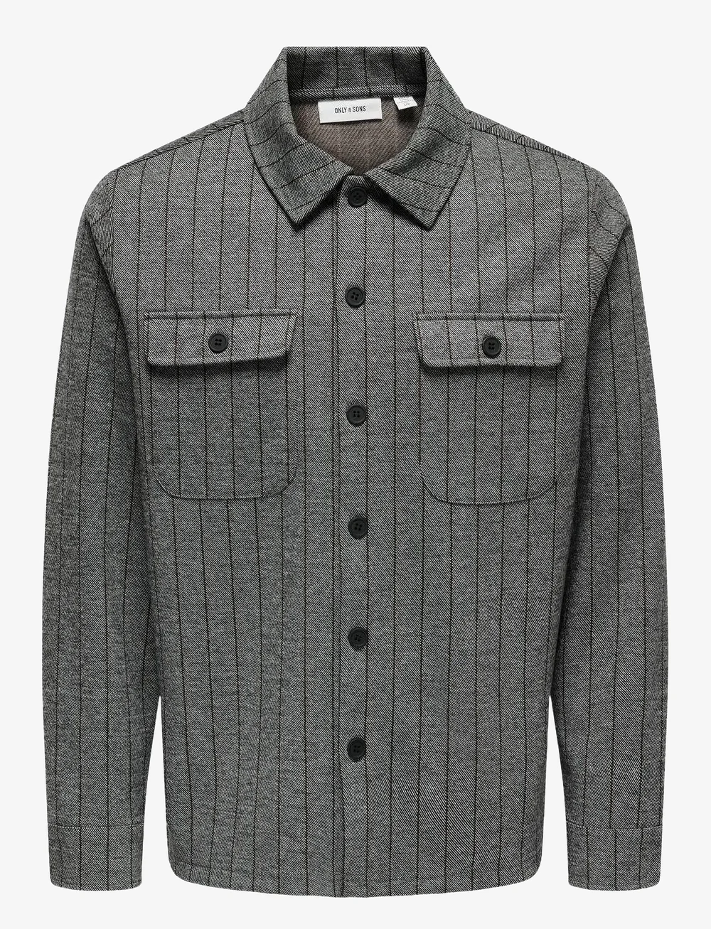 ONLY & SONS - ONSKODYL PINSTRIPE OVERSHIRT - kollektioner - black - 0