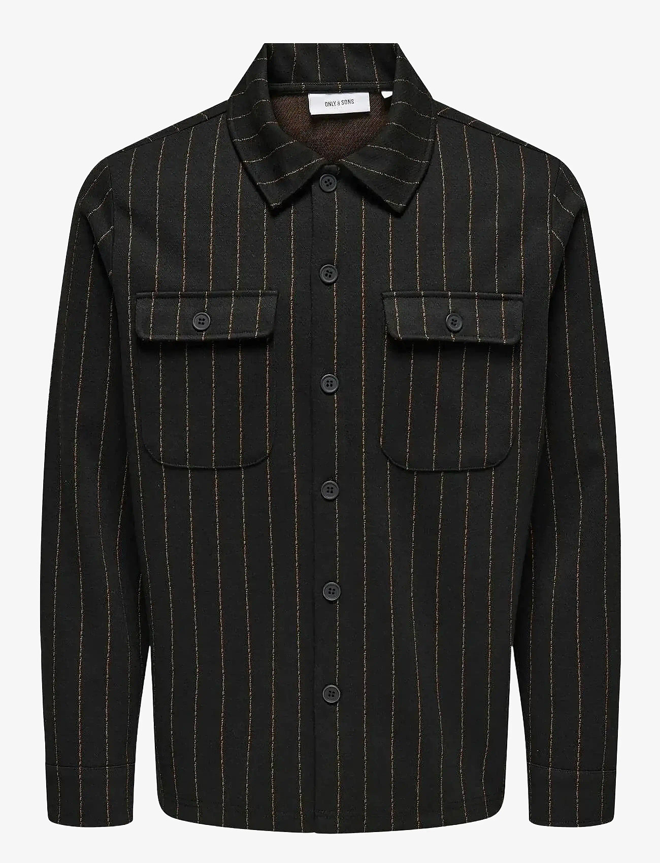 ONLY & SONS - ONSKODYL PINSTRIPE OVERSHIRT - collections - hot fudge - 0