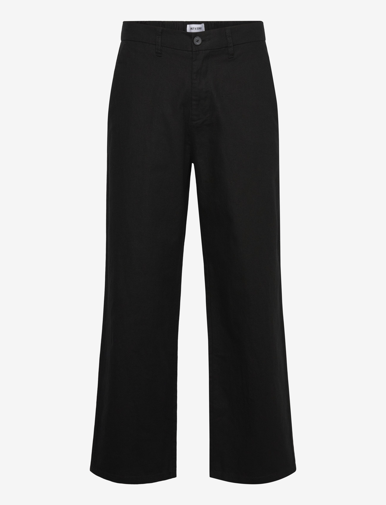 ONLY & SONS - ONSBOB LOOSE COT LIN 0007 PANT NOOS - hørbukser - black - 1