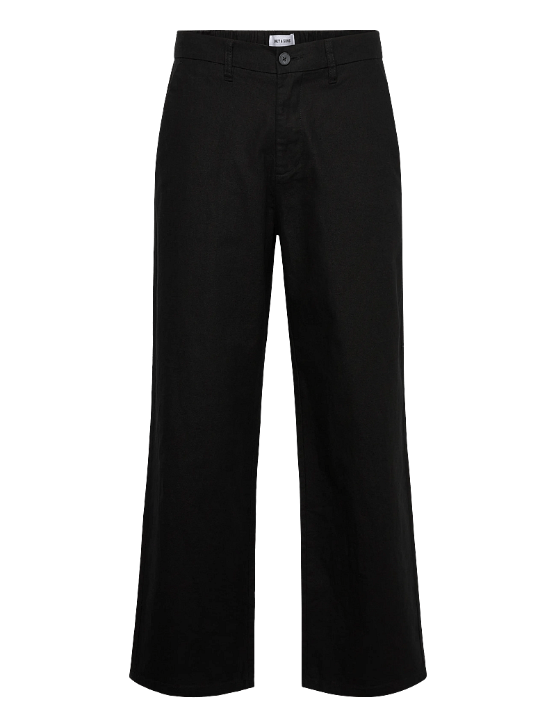 ONLY & SONS - ONSBOB LOOSE COT LIN 0007 PANT NOOS - leinenhosen - black - 1