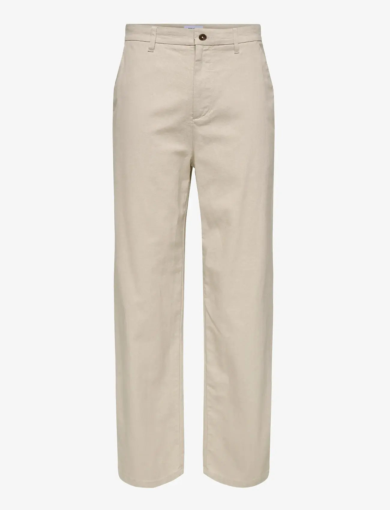 ONLY & SONS - ONSBOB LOOSE COT LIN 0007 PANT NOOS - leinenhosen - silver lining - 1