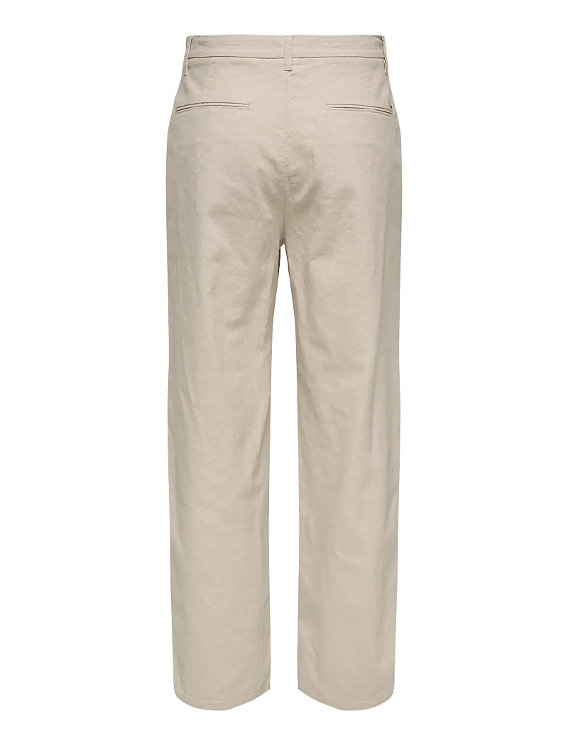 ONLY & SONS - ONSBOB LOOSE COT LIN 0007 PANT NOOS - leinenhosen - silver lining - 2