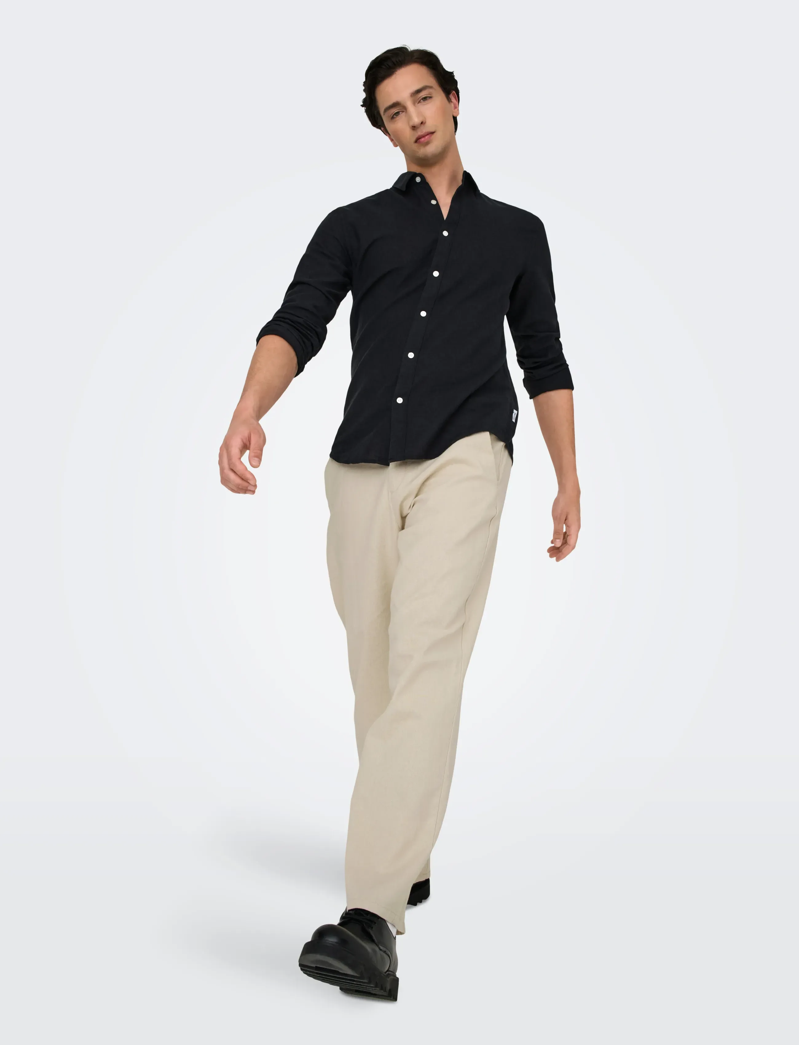 ONLY & SONS Onsbob Loose Cot Lin 0007 Pant Noos linnebyxor herr – bild 5