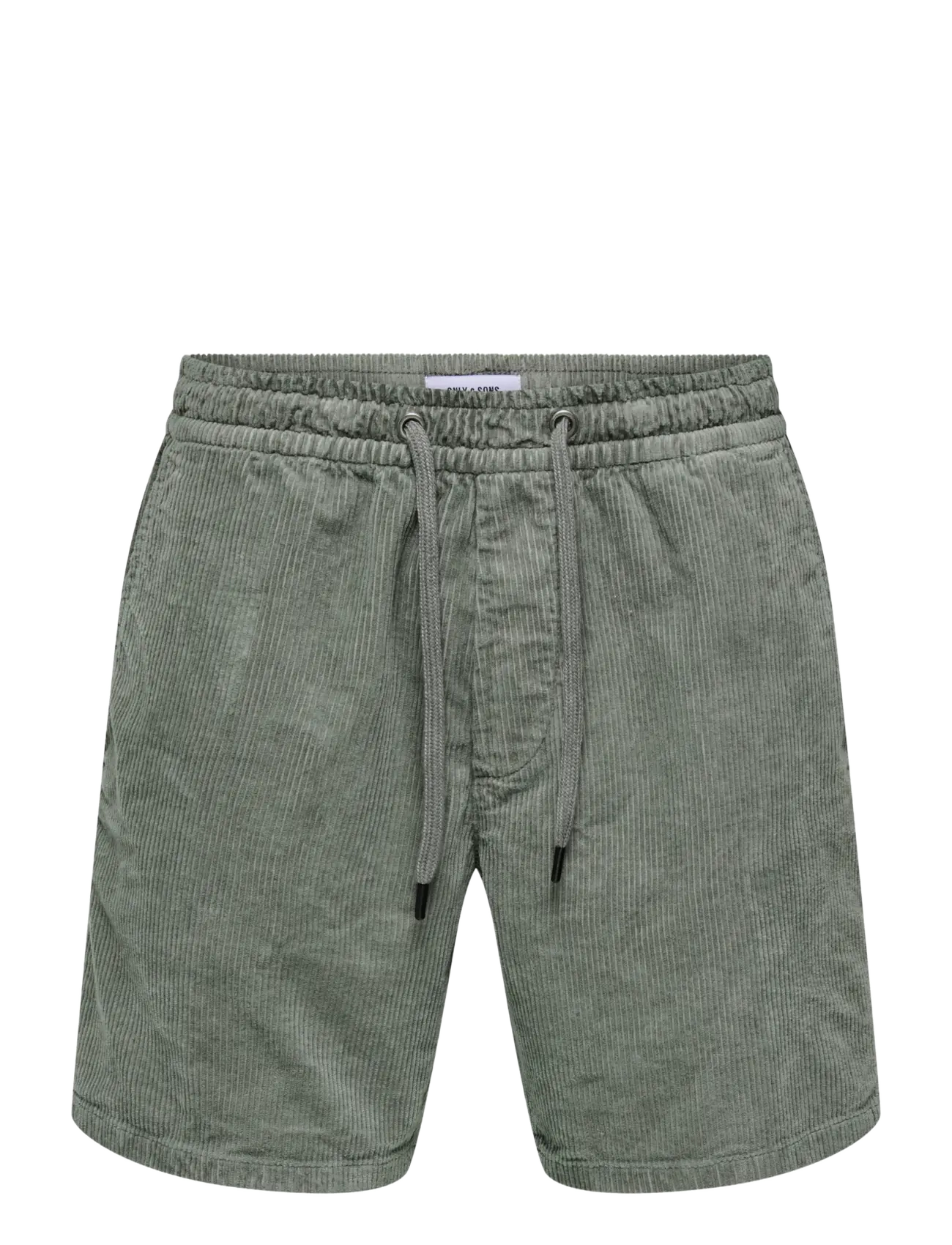 ONLY & SONS ONSTEL CORDUROY 0185 SHORTS NOOS - Kasdienio stiliaus šortai - CASTOR GRAY / khaki/green