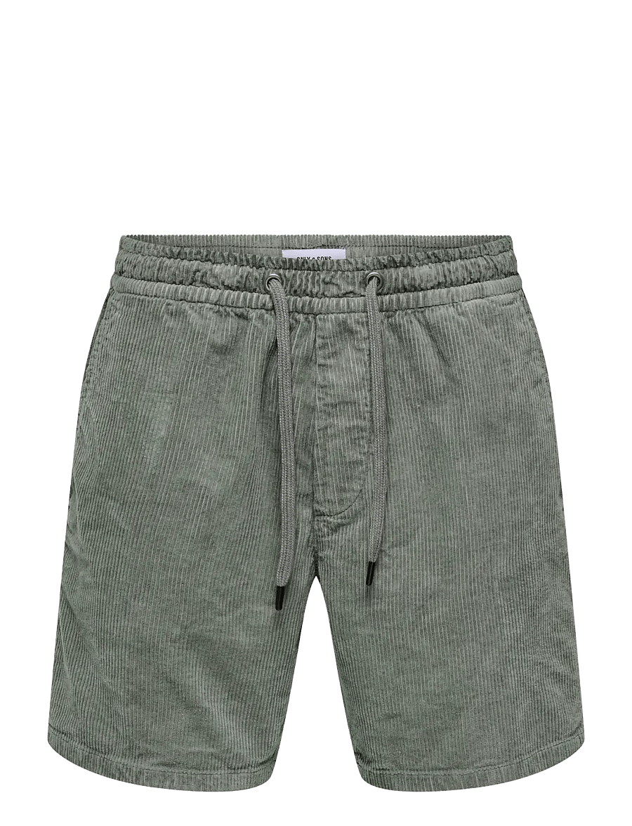 ONLY & SONS - ONSTEL CORDUROY 0185 SHORTS NOOS - freizeitshorts - castor gray - 1