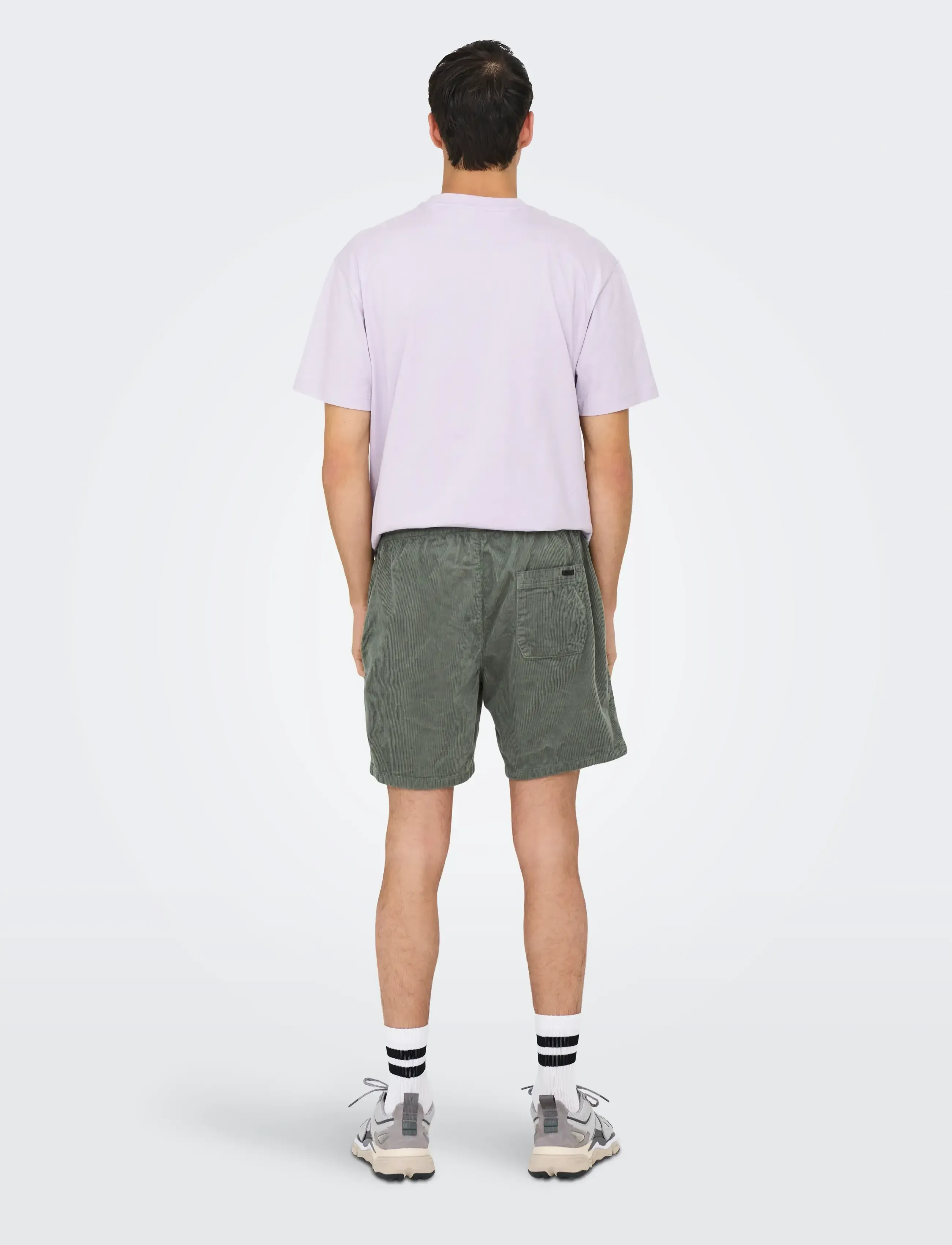 ONLY & SONS - ONSTEL CORDUROY 0185 SHORTS VD - hversdagsstuttbuxur - castor gray - 3
