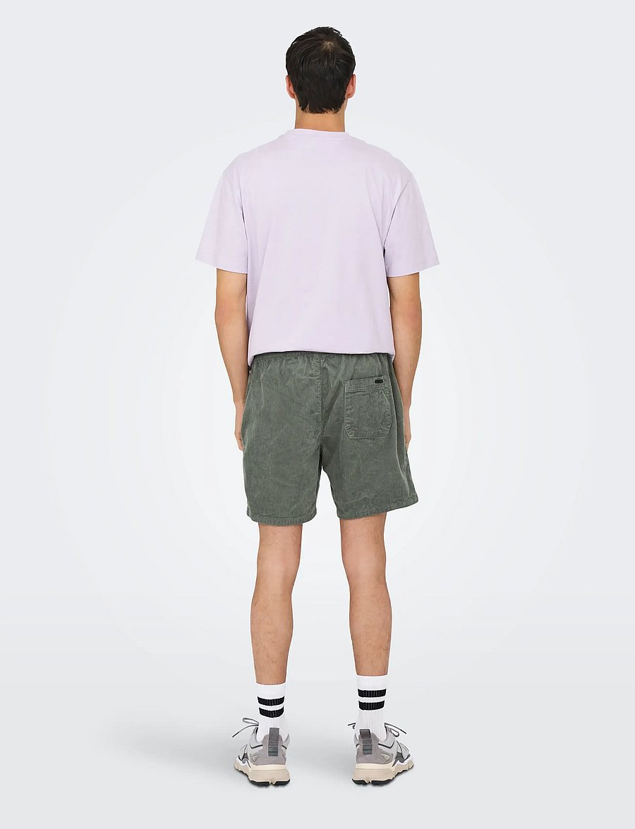 ONLY & SONS - ONSTEL CORDUROY 0185 SHORTS NOOS - freizeitshorts - castor gray - 3