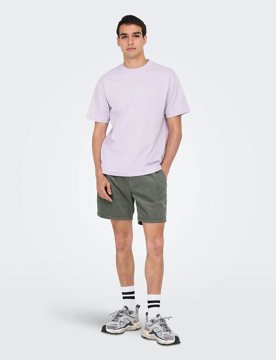 ONLY & SONS - ONSTEL CORDUROY 0185 SHORTS NOOS - freizeitshorts - castor gray - 4