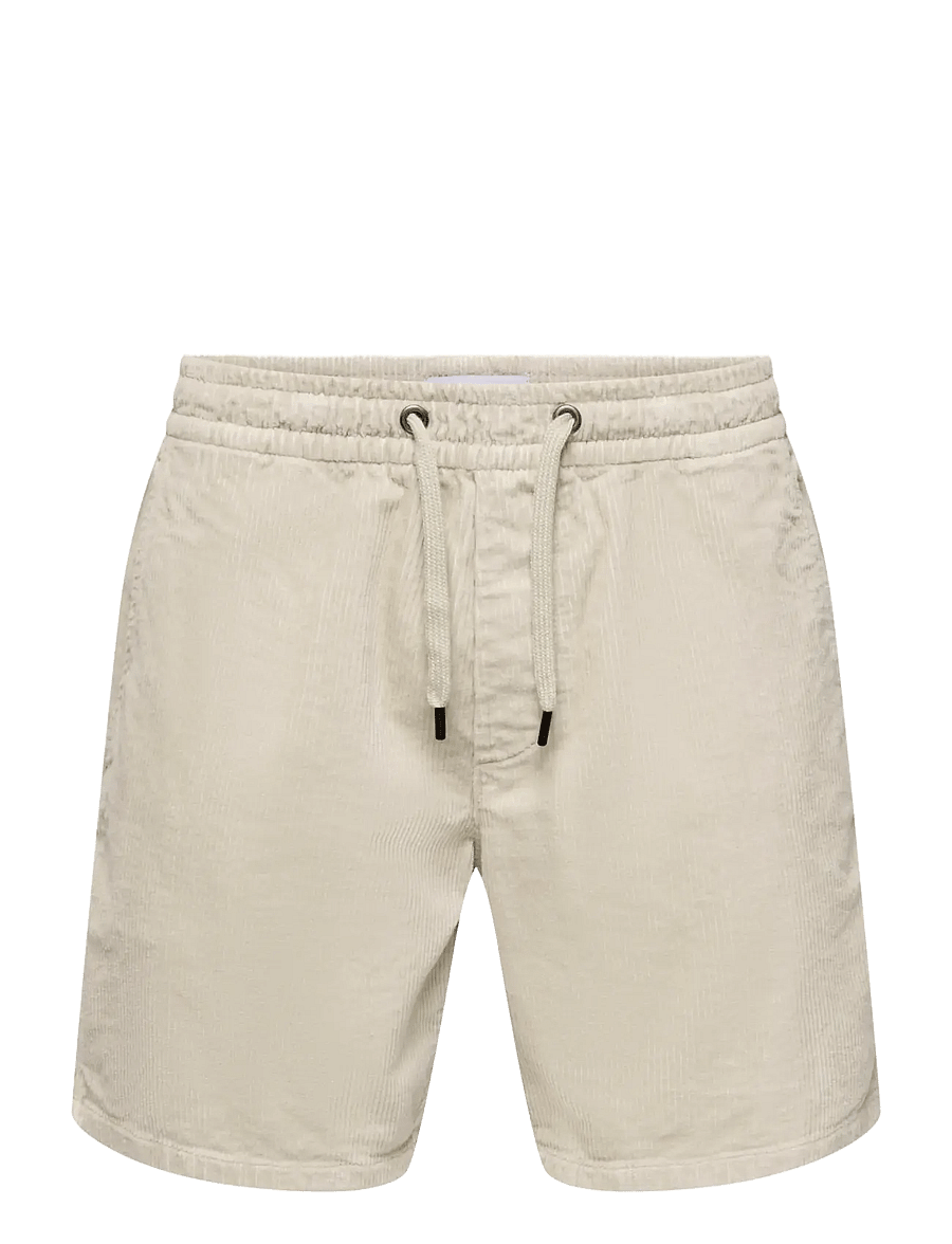 ONLY & SONS - ONSTEL CORDUROY 0185 SHORTS NOOS - freizeitshorts - silver lining - 1
