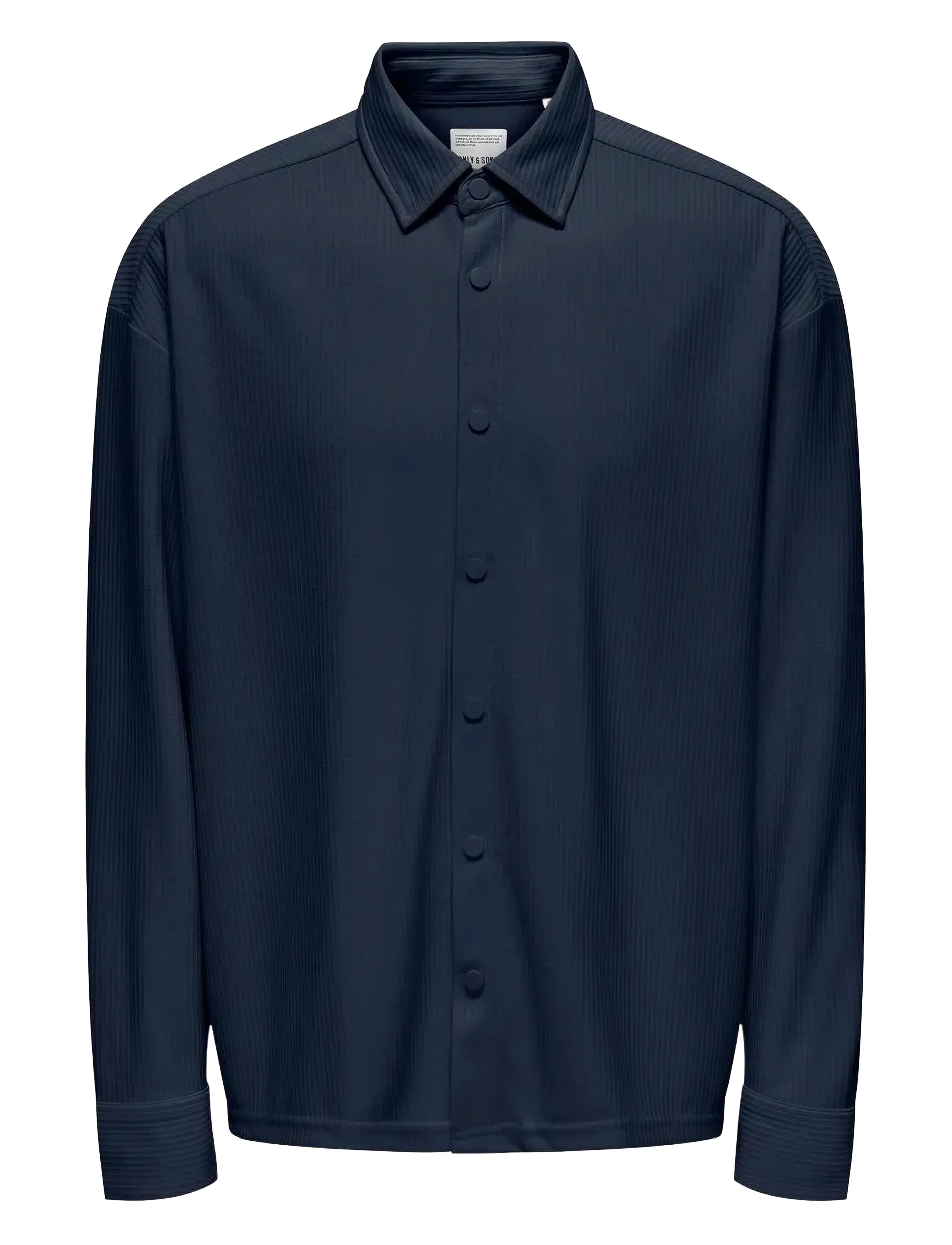 ONLY & SONS Onskari Plizze Ls Rlx Overshirt Navy - XS - Herren