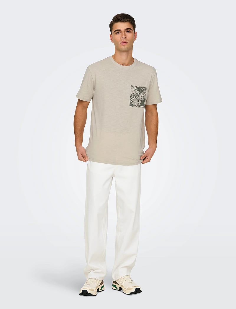 ONLY & SONS - ONSFADE LOOSE WHITE 1661 PIM DNM NOOS - loose jeans - white - 0