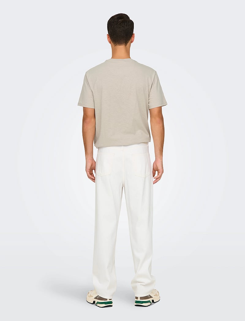 ONLY & SONS - ONSFADE LOOSE WHITE 1661 PIM DNM NOOS - loose jeans - white - 3