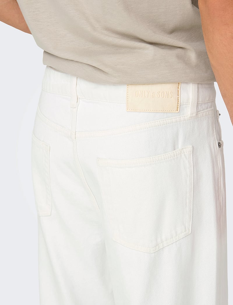 ONLY & SONS - ONSFADE LOOSE WHITE 1661 PIM DNM NOOS - loose jeans - white - 5