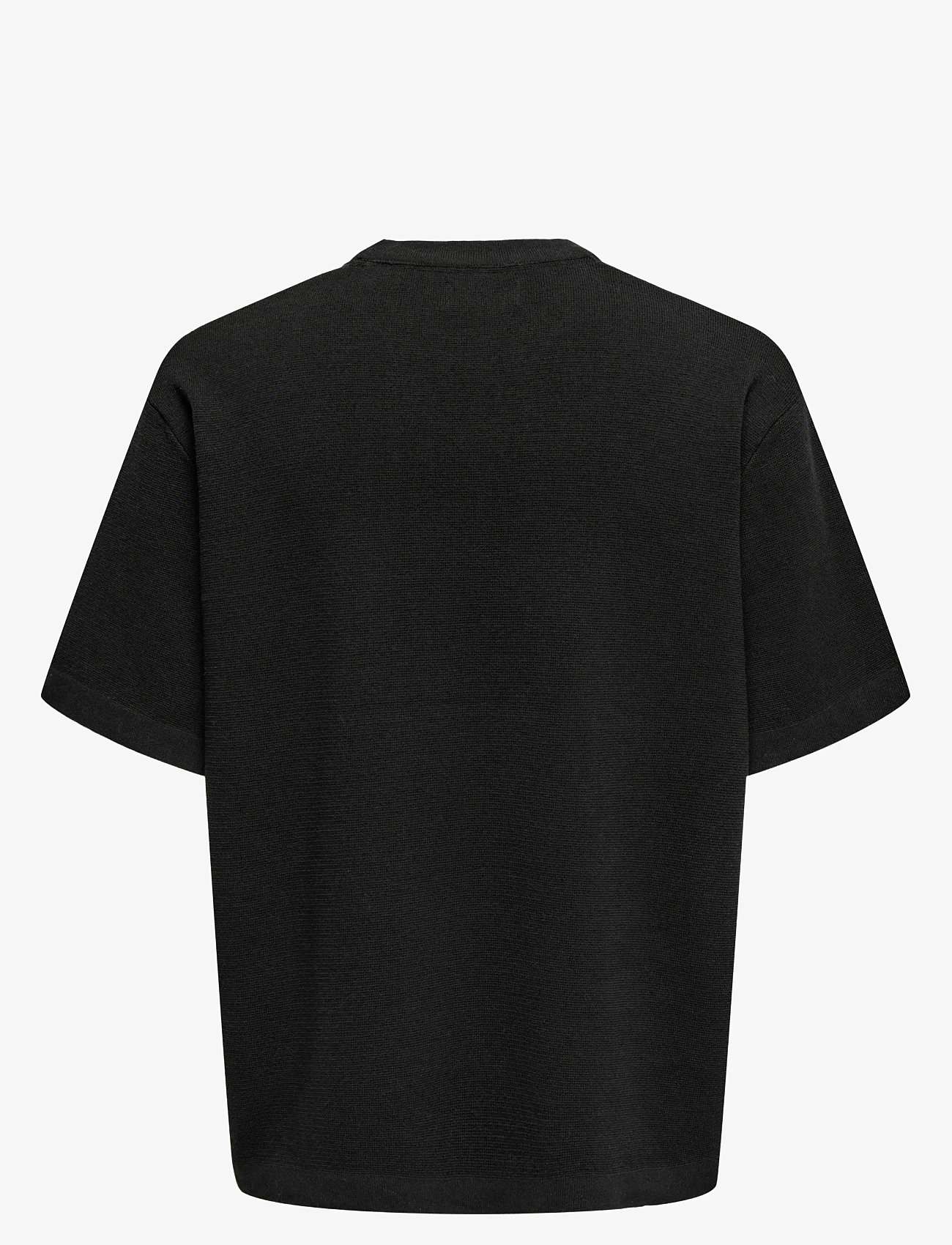 ONLY & SONS - ONSGARY LIFE OVZ 12 SS CREW KNIT - short-sleeved t-shirts - black - 1