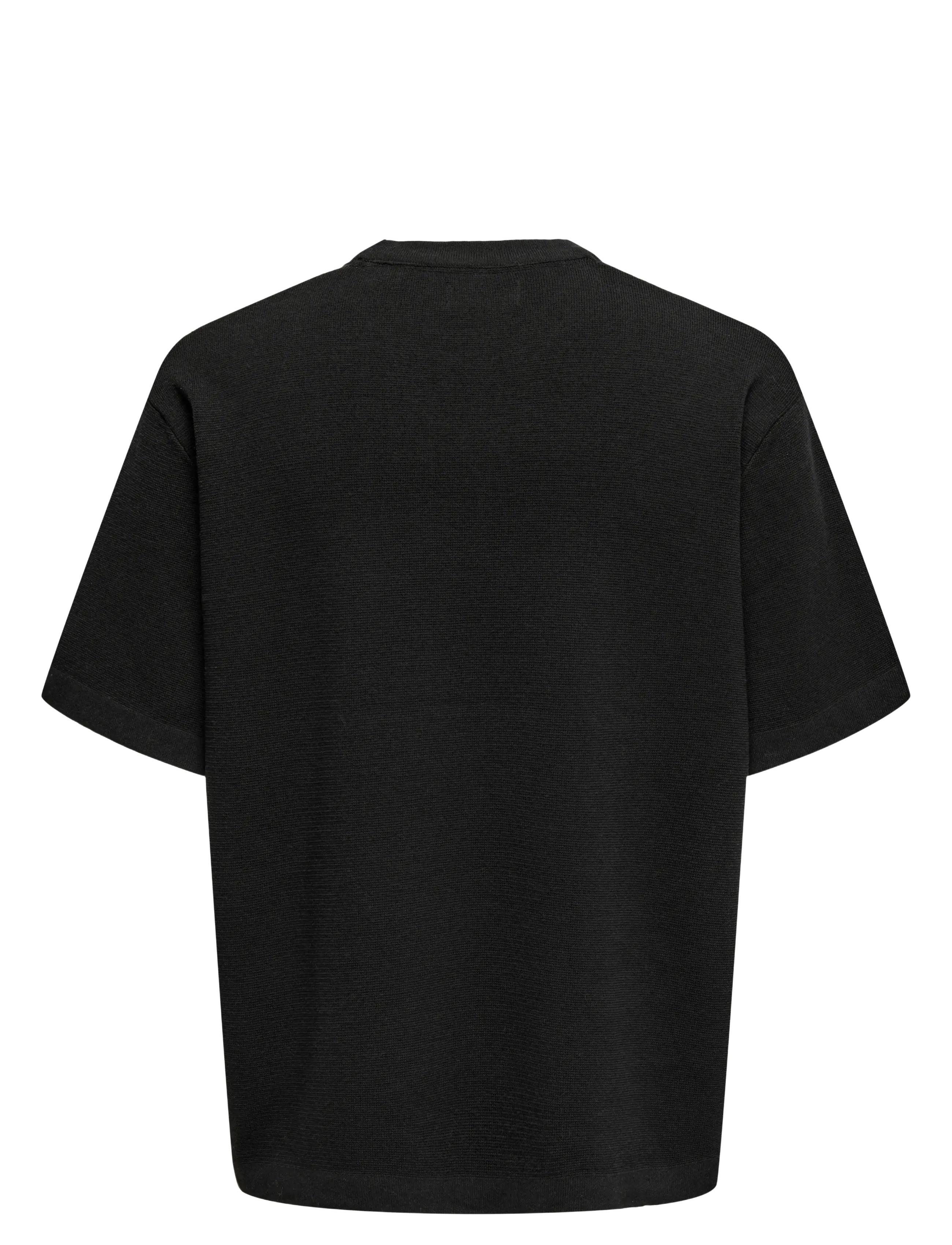 ONLY & SONS - ONSGARY LIFE OVZ 12 SS CREW KNIT - kurzärmelig - black - 1