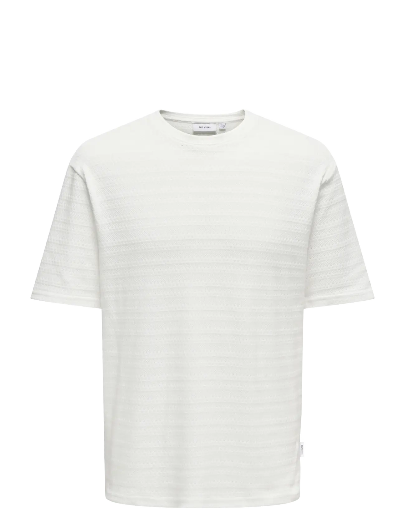ONLY & SONS ONSGIVO REG 12 SS CREW KNIT NOOS - Rundhals - CLOUD DANCER / white