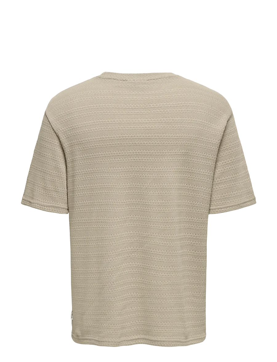 ONLY & SONS - ONSGIVO REG 12 SS CREW KNIT NOOS - kurzärmelige t-shirts - string - 2