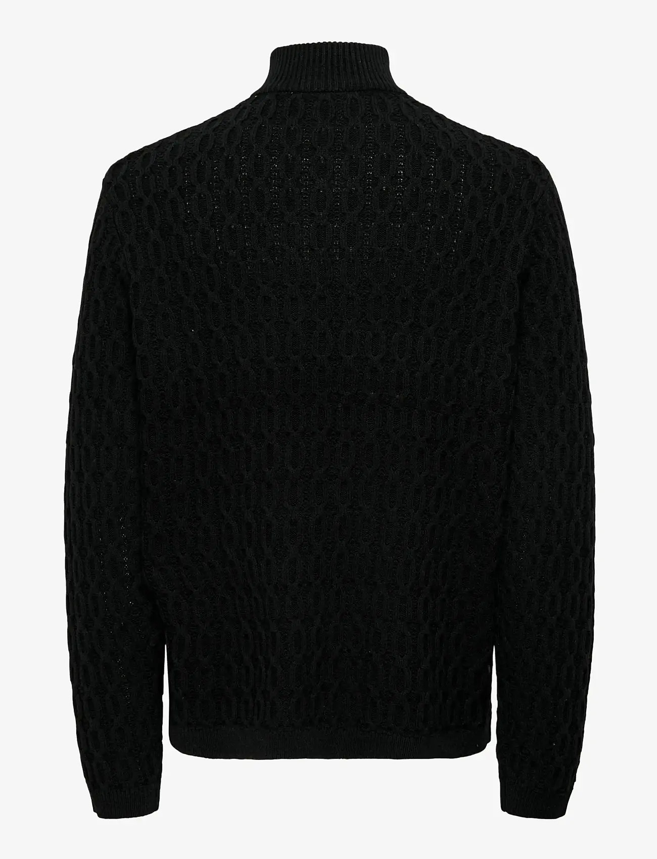ONLY & SONS - ONSLEONARD LIFE REG 7 HALF ZIP KNIT CS - half zip-tröjor - black - 1