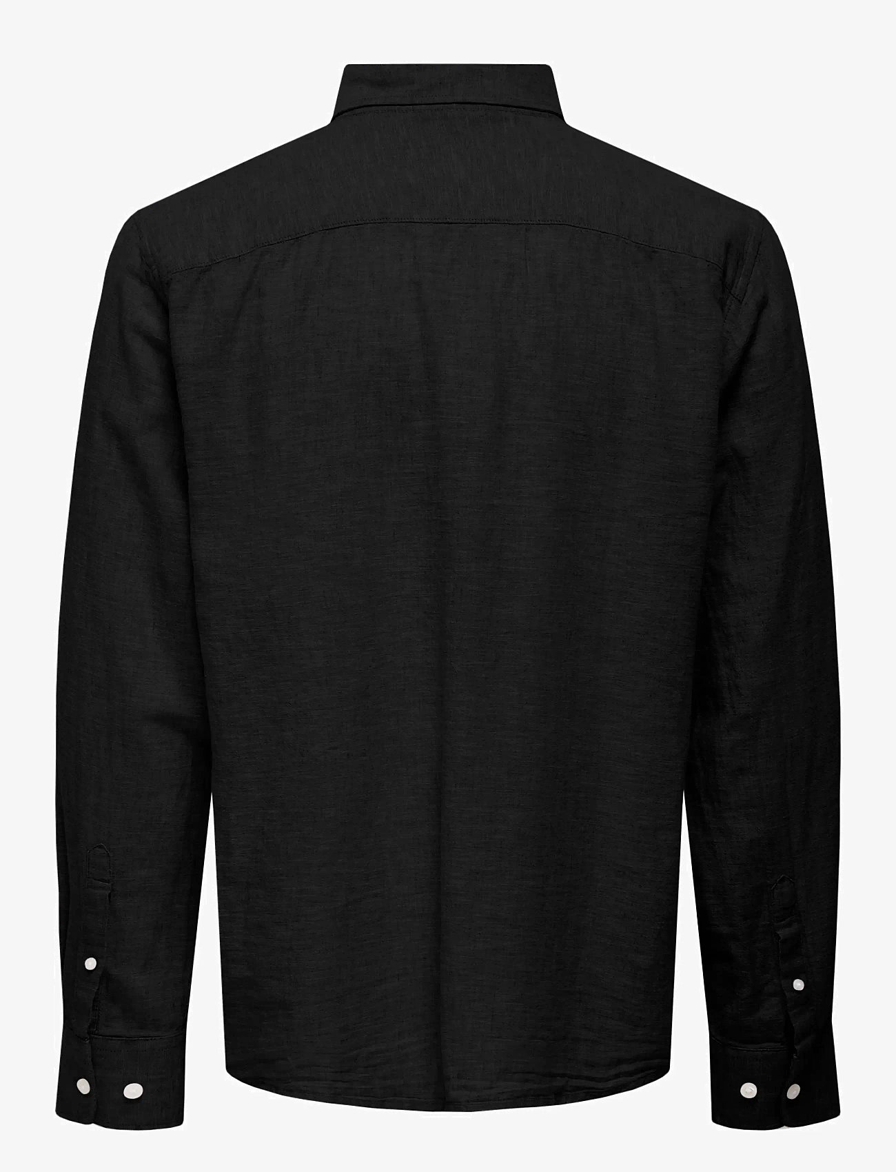 ONLY & SONS - ONSCAIDEN LIFE REG LS 1 PKT SHIRT NOOS - linased särgid - black - 2