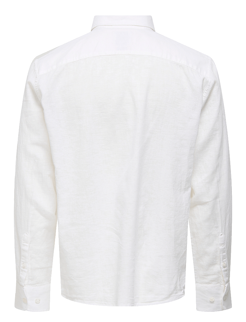 ONLY & SONS - ONSCAIDEN LIFE REG LS 1 PKT SHIRT NOOS - leinenhemden - white - 2