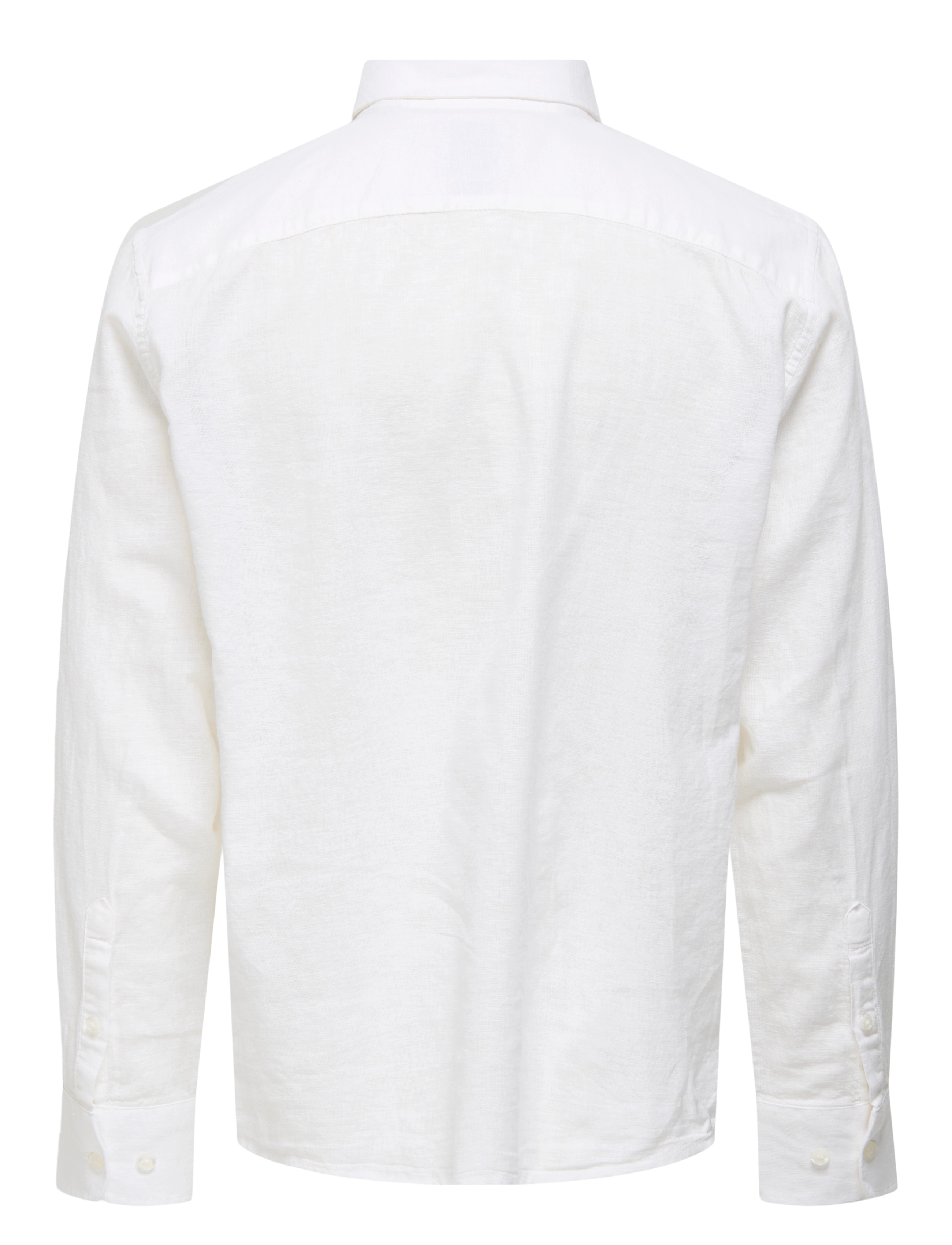 ONLY & SONS - ONSCAIDEN LIFE REG LS 1 PKT SHIRT NOOS - chemises de lin - white - 2