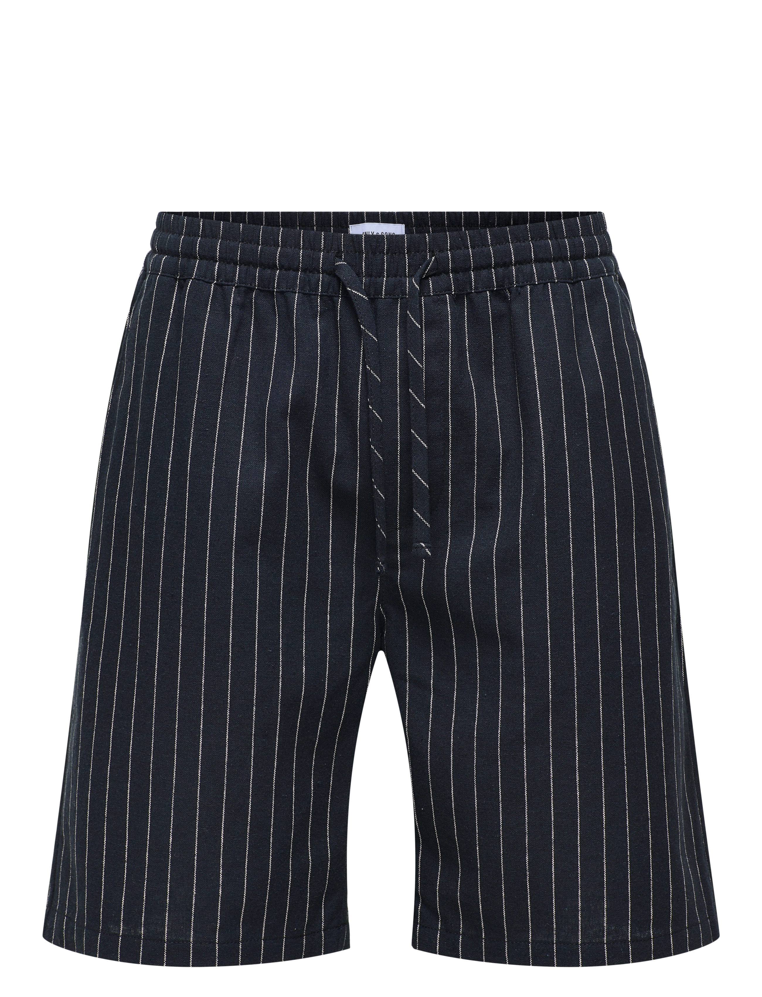 ONLY & SONS Onstinus Loose 0256 Linen Shorts, XS, Black, Shorts > Linen Shorts, Herre